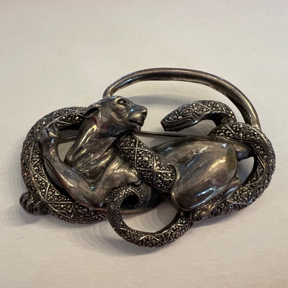 Vintage Panther (Jaguar) Snake brooch